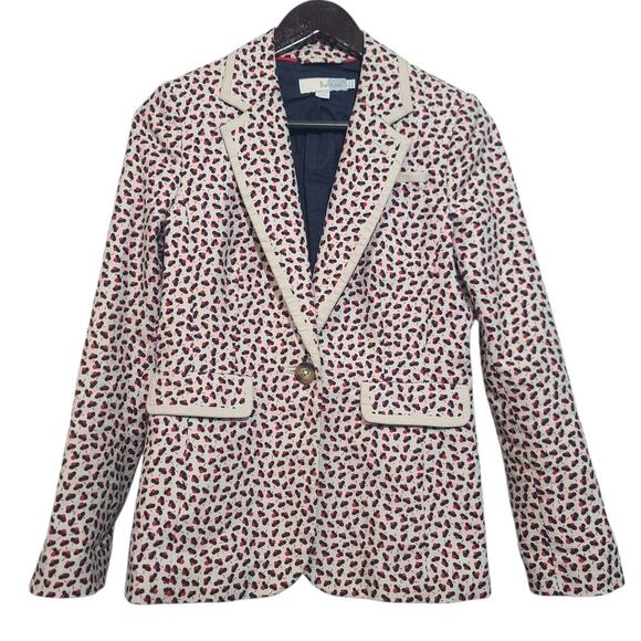 Boden Jackets & Blazers - Boden Blenheim Printed One-Button Blazer 2R Cream Multi Print GUC Lined
